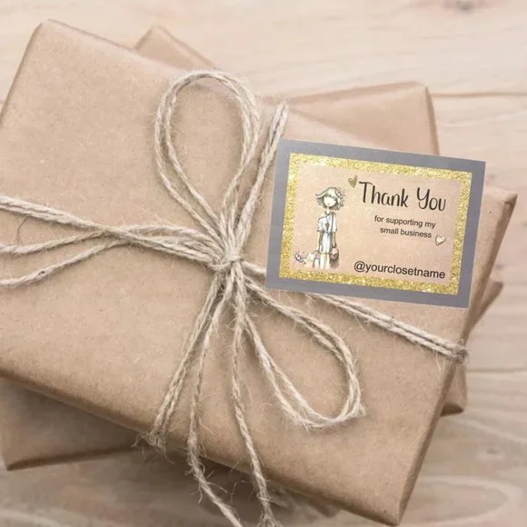 Poshmark Thank You Card - Set of 100 Online Boutique Packaging Card - Thank You - Picture 3 of 12